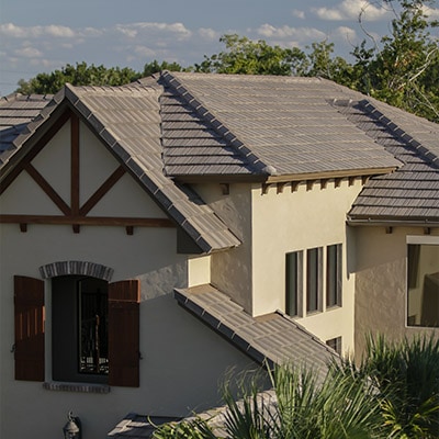 Roof Tiles: Golden Eagle Roof Tiles on a House