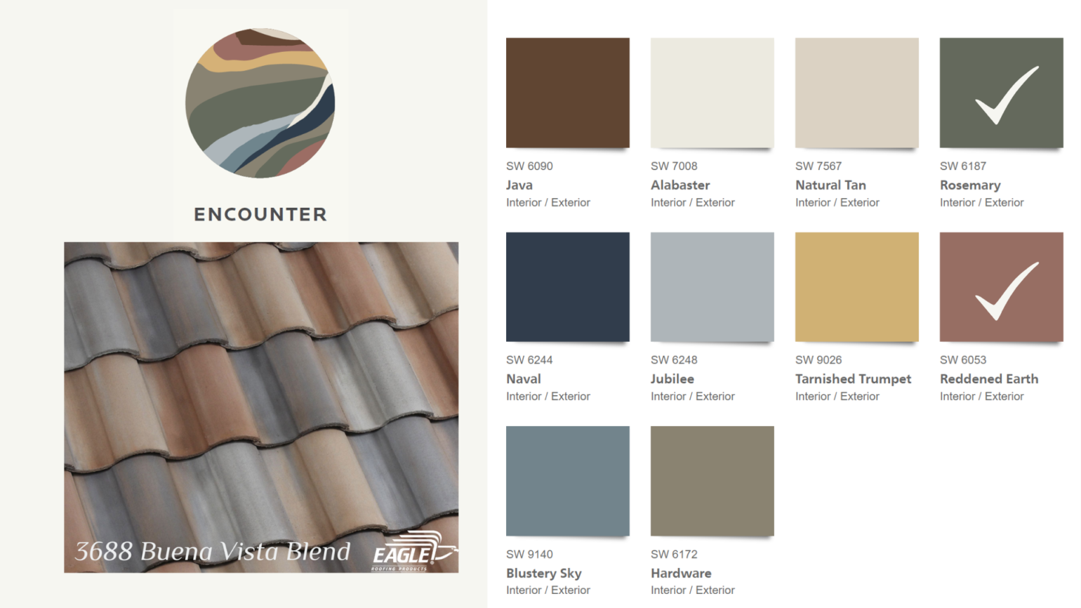 Concrete Roof Tiles to Pair with Sherwin Williams 2021 Color Trends