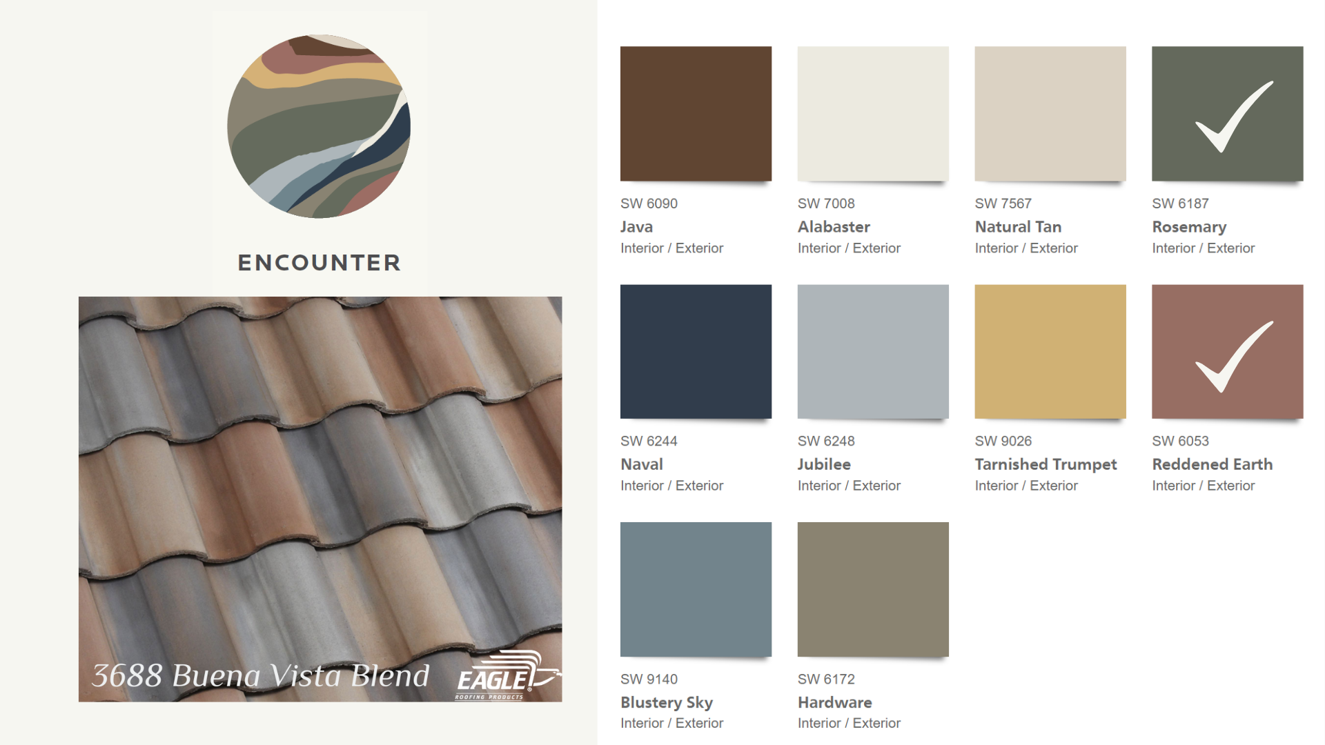 Flat Tile Roof Color Chart